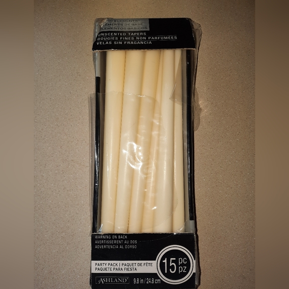 Michaels Taper Candles - Ivory - Unscented - 9.8" - Partial pack (13 of 15) - Picture 3 of 3